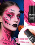 Pink Face Body Painting Stick, Professional Full-coverage Cream Pink Face Paint for Halloween SFX Makeup Clown Costume Party, Washable Bright Eye Cheek Art Stick for Adult Festival Carnival
