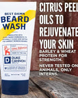 Duke Cannon Supply Co. Beard Wash Citrus Hefeweizen, 6 Fl Oz - Made with Plant-Based Ingredients to Strengthen, Rejuvenate, Soften and Condition