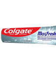 Colgate MaxFresh Advanced Whitening Toothpaste for Bad Breath, Fluoride Formulated, Helps Whiten Teeth and Leaves Breath Feeling Fresh for Hours, Fights Cavities, Clean Mint, 6.3 oz
