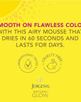 Jergens Natural Glow Instant Sun Body Mousse, Self Tanner for Deep Bronze Tan, Sunless Tanning Body Bronzer, Natural Looking Fake Tan, 6 Oz