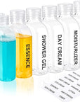 TUZAZO 6 Pack Travel Bottles for Toiletries 3.4oz/100ml Travel Size Containers TSA Approved, Clear Plastic Lotion Bottle Refillable Squeeze Bottles with Flip Cap for Shampoo, Conditioner & Lotion