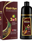 Coffee Hair Dye Shampoo 3 in 1 for Gray Hair Coverage, Hair Color Shampoo for Women Men, Herbal Ingredients Instant Champu Para Canas (16.9 Oz)