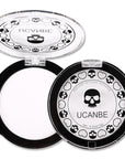 UCANBE White Pressed Setting Powder for Special Effects & Halloween Makeup, Translucent Matte Finishing Powder, Baking White Face Powder for Long Lasting Coverage, Portable Compact