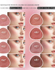 8 Colors Blush Palette, Smooth Blendable Powder Blush, Buildable Facial Cheek Blusher, Matte Blush Palette Makeup For Women, Waterproof Long-lasting Makeup Palette with Brush