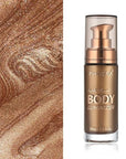 Body Shimmer Oil, Waterproof Long Lasting Moisturizing Body Bronze #03) 1oz
