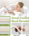 Natural Loofah Sponge Back Scrubber for Bath Shower, Exfoliating Body Scrubber, Shower Loofah Scrubber for Men and Women, Bath Sponge, Body Scrub, to Clean Your Body Deeply, Invigorate Your Skin