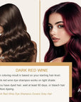 Dark Red Hair Dye Shampoo, Hair Color Shampoo for Gray Hair, Color Shampoo Hair Dye, Red Hair Dye & Champu Para Canas, Colors in Minutes, Easy to Use, 16.90 Fl Oz