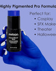 Mehron Makeup CreamBlend Stick | Face Paint, Body Paint, & Foundation Cream Makeup | Perfect for Halloween .75 oz (21 g) (Blue)