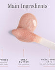 Côte Beauty's Euphoria Peptide Lip Shine, Ultra Hydrating & Long-Lasting Shimmery Sheer Nude Plumping Lip Gloss for Women with Hyaluronic Acid, Shea Butter & Jojoba Oil, Vegan & Cruelty-Free, 0.12FlOz