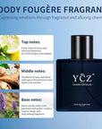 Ycz Charm Unfolds Marine Perfume for Men, 1.7 oz. Long Lasting Eau De Parfum Cologne For Men, Oriental Woody Fragrance - Ideal Special Occasions, Making it the Ideal gentlemen’s Gift