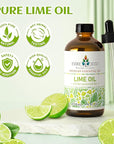 EVOKE OCCU Pure Lime Essential Oil for Diffuser, Aromatherapy, Hair and Candles Making - 4 Fl Oz