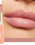 Oulac Moisturizing Shine Mauve Pink Lipstick for Women - 2 in 1 Glossy Light Pink Tinted Lip Balm, Hydrating Winter Lipstick for Dry Lips,Shine Juicy Finish Vegan 2.2g/0.07oz (14)