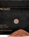 Promix Whey Protein Isolate Powder, Chocolate - 2.5lb - Grass-Fed & 100% All Natural - Post Workout Fitness & Nutrition Shakes, Smoothies, Baking & Cooking Recipes - Gluten-Free & Keto-Friendly