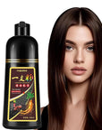 Fvquhvo Hair Dye Shampoo 3 in 1, Hair Color Shampoo, Light Brown Hair Dye, Brown Hair Shampoo, Colors in Minutes, Easy to Use, 16.90 Fl Oz