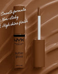 NYX PROFESSIONAL MAKEUP Butter Gloss Brown Sugar, Non-Sticky Lip Gloss - Caramelt (Medium Brown)