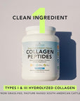 AMANDEAN Collagen Peptides Powder 1kg. Grass-Fed, Enzymatically Hydrolyzed, Type 1 & 3. Agglomerated, Easy to Mix, Unflavored, Non-GMO. Protein with 18 Amino Acids for Healthy Skin, Hair, Nails.