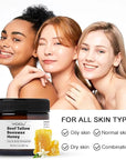 Beef Tallow and Honey Face Moisturizer for Face & Body - Organic Beef Tallow Moisturizer with Tallow and Beeswax & Honey, Beef Tallow for Skin Intensive Hydration - Vitamins(B1, A, D E & K) 2oz