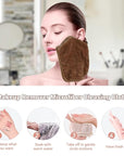 Nugilla Makeup Remover Cloths, 8 Packs Makeup Remover Towels Reusable Face Wash Cloth, Soft Makeup Remover Microfiber Face Cloth for Women(Brown)