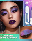 AMY'S DIARY Duochrome MultiChrome Chameleon Liquid Metallic Eyeshadow, High-Impact Multi-Dimensional Finish,Purple blue Silky Smooth and High Pigment Holographic Glitter Eyeshadow Makeup (03#)