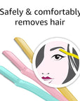 Amazon Basics Women's Multipurpose Exfoliating Dermaplaning Tool, Eyebrow & Facial Razor, Includes Blade Cover, Multicolor, 9 Count