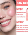 Milk Cooling Water Jelly Tint, Jelly Blush Stick Makeup Jelly Tint, Milk Jelly Blush, Cruelty Free, Blush Stick for Cheeks and Lips