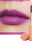 Oulac Violet Soft Matte Lipstick| Lipstick & Blush Duo| Velvet Smooth Lip Stick| Highly Pigmented & Misty Texture| Full Coverage Lip Stains Enriched with Rose Oil| Vegan & Clean Beauty| Y11