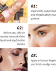 AKARY Liquid Highlighter Makeup for Face Body, Contour Warm Brown)