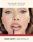 Runway Rogue Designer Liner Lip Pencil, Matte Crimson Dark-Red Lip Liner Pencil and Lip Liner Sharpener, ‘In the Press’