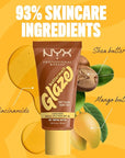 NYX PROFESSIONAL MAKEUP Buttermelt Glaze Soft Glow Skin Tint + SPF 30, Up To 12HR Wear, 07 Toffee Butta
