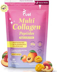Fuel Multi Collagen Peptides Powder – 20g Hydrolyzed Collagen I, II, III, V & X for Hair, Skin, Nails & Joint Support – Better Absorption – Keto & Gluten Free, Peach Mango, 9.31oz