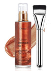 Shimmer Body Oil-Golden Brown Face Brighten Pearl Highlighter