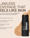 Palladio BUILD & BLEND Foundation Stick, Medium Coverage Buildable Contour Stick for Face, Ultra Blendable Creamy Formula for a Natural Shine Free Finish, Natural Beige