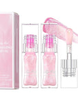 2PCS Magic Color Changing Lip Oil - Big Brush, Long Lasting Shimmery, Warm Change Hydrating Lip Gloss