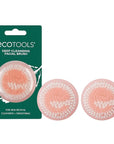 EcoTools Mini Facial Cleansing Brush, Infused with Citrus, Boosts Collagen, Safe for Sensitive Skin, Exfoliates & Clean Pores, Travel Sized, Ecofriendly, Vegan & Cruelty-Free, 2 Count