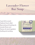 A LA MAISON Lavender Flower Bar Soap - Triple French Milled Natural Moisturizing Hand Soap Bar (3 Bars of Soap, 8.8 oz)