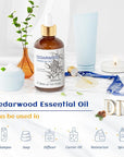 HIQILI 1 Fl Oz Cedarwood Essential Oil, Pure Natural Cedarwood Oil for Hair, Diffuser, Aromatherapy - 30ML