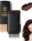 2-in-1 Hair Color Stick & Comb, Waterproof and Sweat-Proof Hair Dye Comb, Instant Convenient Root Touch Up for Gray Hair, Touch up Comb for Women & Men (Chestnut Brown)