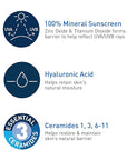 CeraVe 100% Mineral Sunscreen SPF 30 | Body Sunscreen with Zinc Oxide & Titanium Dioxide | Hyaluronic Acid & Ceramides | Oil Free | Non-Greasy | Hydrating Mineral Sunscreen For Body | 5 oz