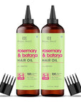 Botanic Hearth 100% Pure Rosemary Batana Oil For Hair Growth | Infused with Biotin, Jojoba, Castor Oil | Hair Oil Repairs Dry Damaged Hair, Strengthening, Healthier - Hair Tonic, 2 fl oz, 2pack