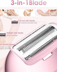 Electric Razors for Women, Rechargeable Lady Shaver, Waterproof Bikini Trimmer for Legs