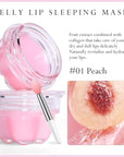 2Pc Jelly Lip Mask Overnight,Fruity Peach Collagen-Peach