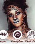 MEICOLY Brown Face Body Paint,2.37Oz Tube Water Based Maroon Face Paint for Deer Cosplay Makeup,Washable Body Paint for Halloween Stage SFX Special Effects Makeup,Face Painting for Adults Kids
