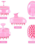 Scalp Massager Shampoo Brush, Hair Scalp Scrubber Shower Hair Brush Head Massager for Stress Relax Hair Growth, Dandruff Brush Scalp Exfoliator for Women Men Kids Pets, Pink