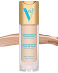 Veil Cosmetics Complexion Fix Liquid Foundation – Buildable Porcelain Gold) 1G