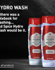 Old Spice Moisturizing Body Wash for Men, Hydro Wash, 2-in-1 Long Lasting Scent & Deep Hydration, 24/7 Shower Fresh, Smoother Swagger Scent, 16 oz (Pack of 4)