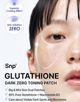 SNP [K Beauty Glutathione Dark Zero Toning Eye Patch | Nourishing Under Eye Patches for Blemishes and Dark Spots | Under Masks for Puffy Eyes and Dark Circles | Korean Skincare | 60 Patches