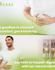 Intestinal Cleanser Digestion Supplement - Digestive System Cleanse Capsules Made with Pure Herbs - Colon Cleanse Supplement for Overall Gut Wellness by DHerbs - 100 Vegetarian Capsules