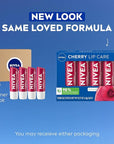 NIVEA Cherry Lip Care, Tinted Lip Balm Pack with Shea Butter, Nourishing Oils and Vitamin C & E, 3-in-1 Moisture, Repair and Color, 0.17 Oz Stick, Pack of 4