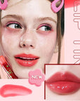 4 Pcs Roll-on Lip Gloss Set, Clear Lip Gloss Glaze Water Light Formula, Plumping Lip Oil, Long Lasting Hydrating & Moisturizing Lip Gloss (Set A, 0.16 Oz/Pcs)