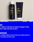 Scotch Porter Beard Wash & Conditioner Bundle – Cleanse, Moisturize, Hydrate & Soften Coarse, Dry Facial Hair while Encouraging Growth for a Fuller, Healthier-Looking Beard